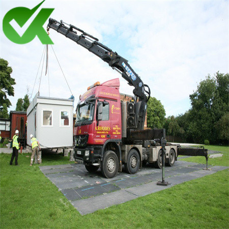 white temporary road track for swamp ground